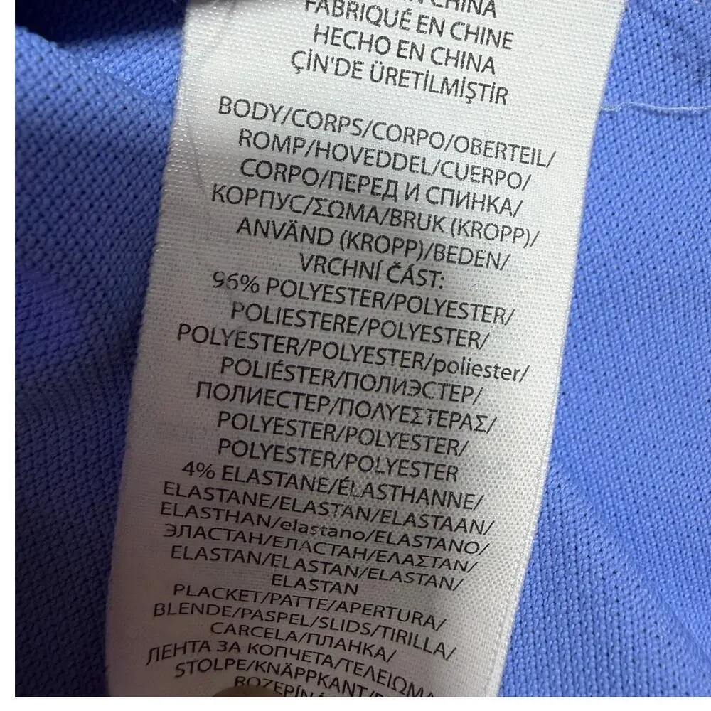 RLX Ralph Lauren Mens L Blue Short Sleeve Polo Golf Athleisure Shirt Performance